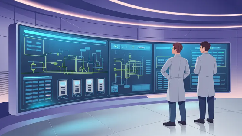 Centro de control de utilities con sistemas SCADA y smart meters